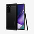 ACS01391 - Galaxy Note 20 Ultra Rugged Armor Case in matte black showing the back